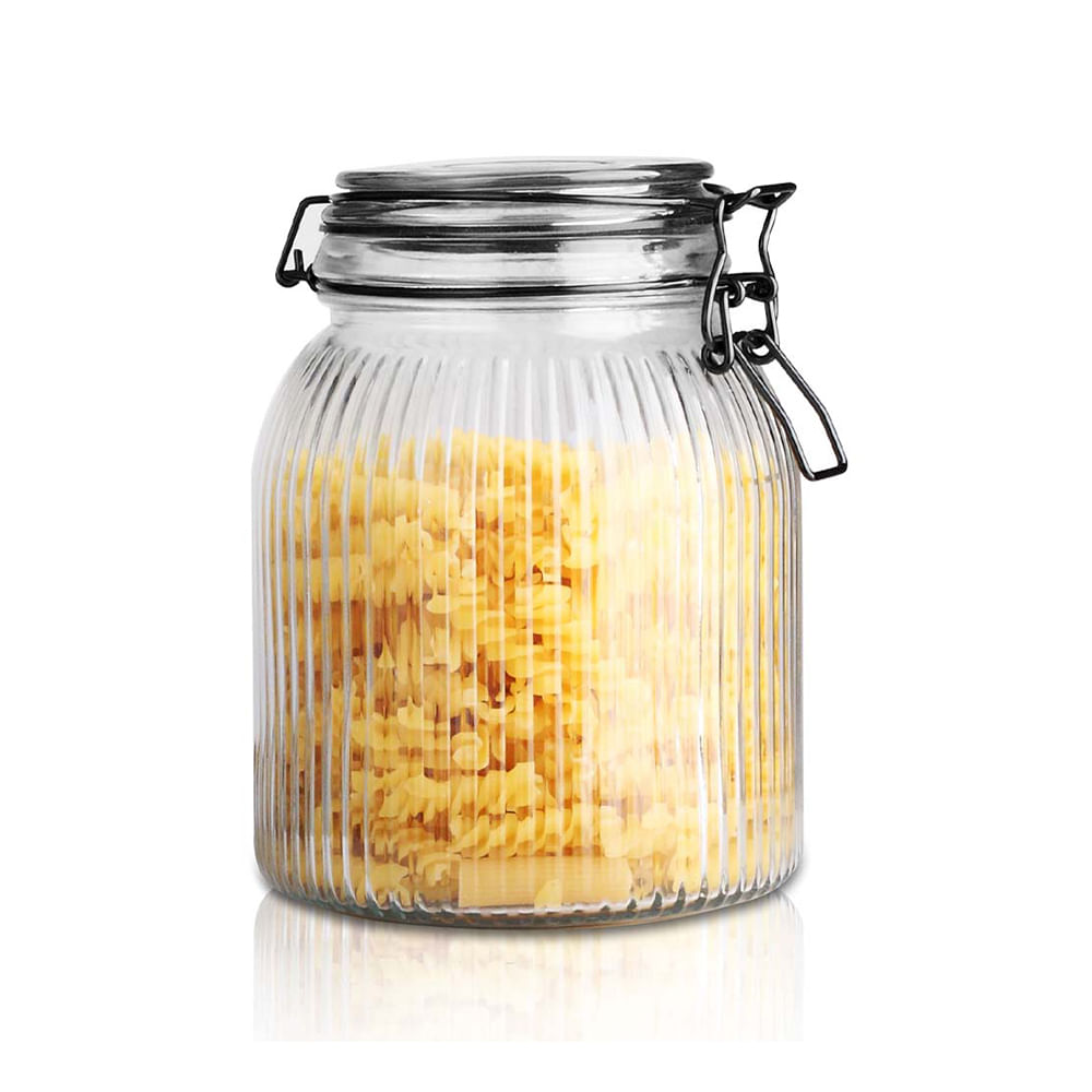 frasco vidrio suka 1300ml tapa clip gris