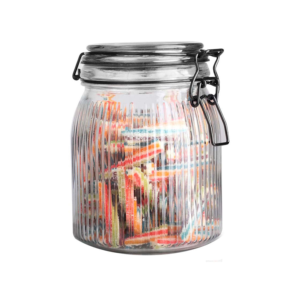 frasco vidrio suka 900ml tapa clip gris