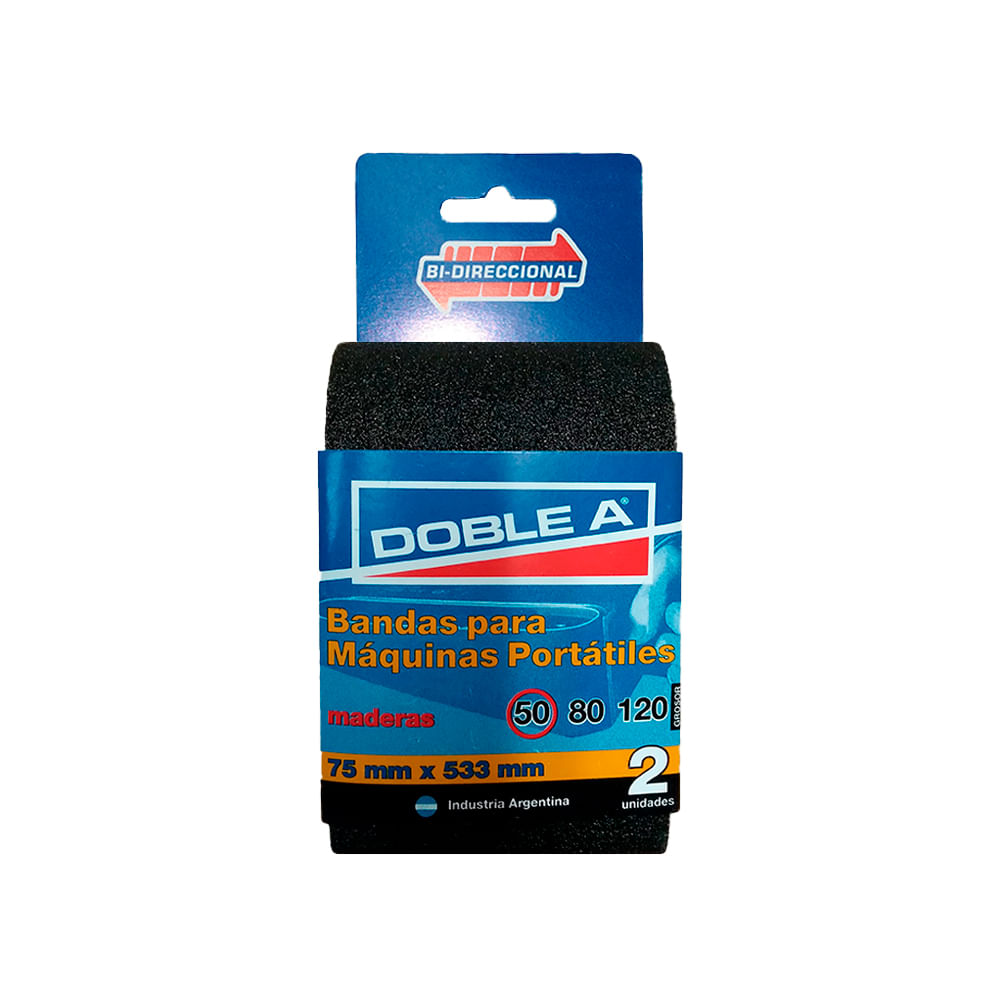 Lija de Banda 75x533 Mm Grano 50 2 Un Doble A