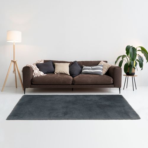 Alfombra Poliéster Gris 120X180 Cm Shaggy Cotidiana