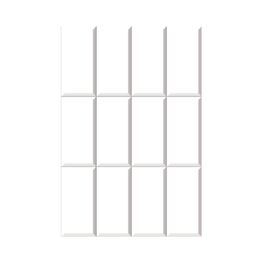 Cerámica para Piso 34x51 Cm Blanco Símil Mármol Brillante Allpa