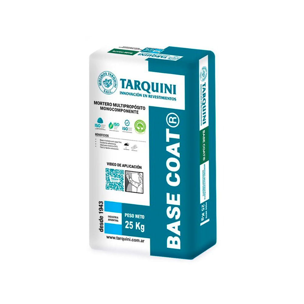 Base Coat Mortero Multiproposito 25 Kg Tarquini