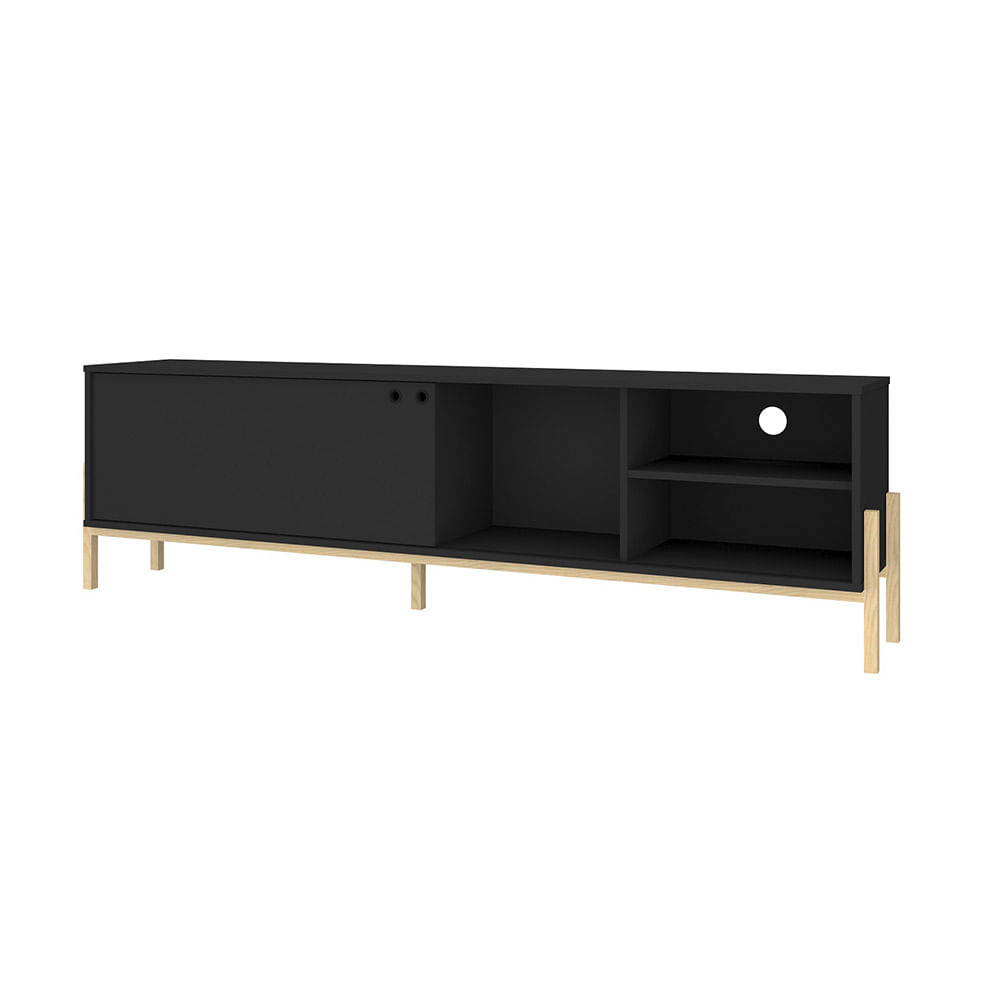 Rack para TV 185x51,5x33,5 Cm Melamina Negro Molly Midtown - Easy