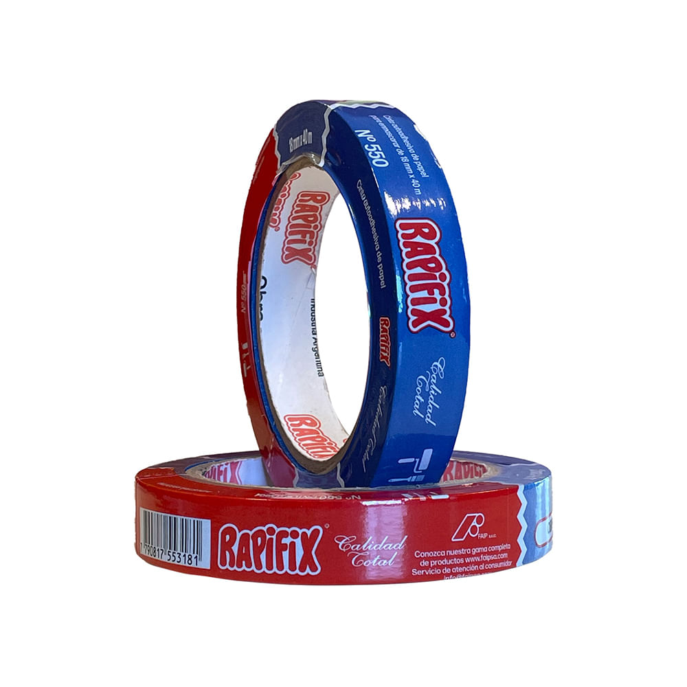 Cinta de Enmascarar 18 Mm x 40 Mts Rapifix