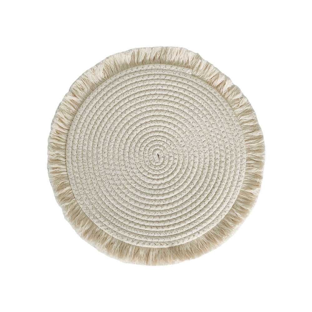 Individual Algodón/Lurex Natural 34x30 Cm Indo4Lx Elkas