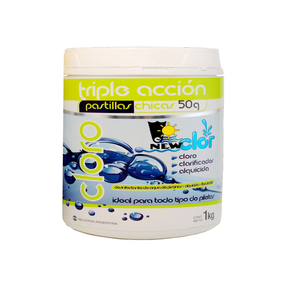 Pastillas para Pileta Triple Acción 1 Kg Newclor