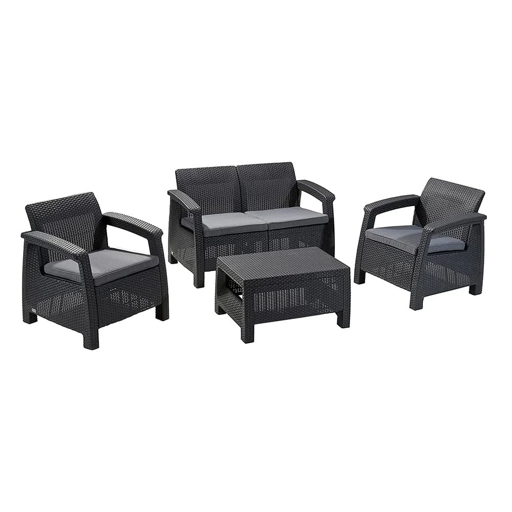 Set Living Terraza Resina 5 Cuerpos Keter Corfu