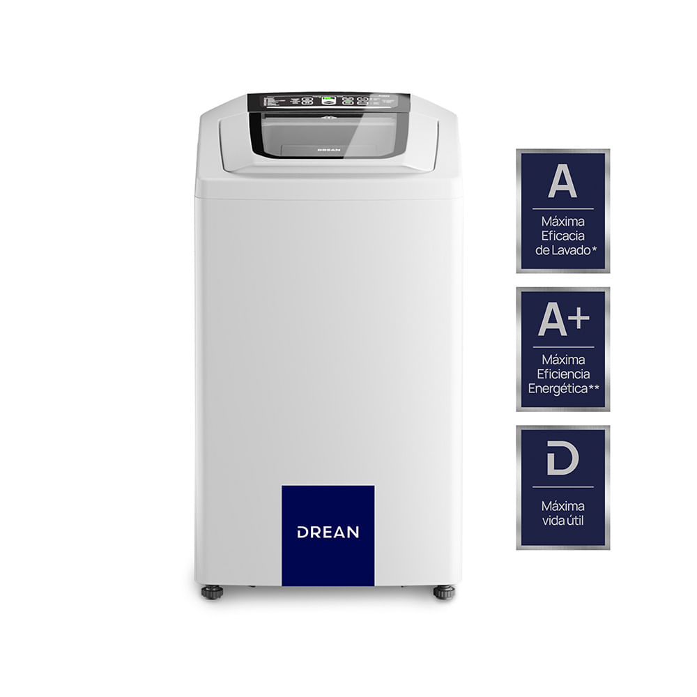 Lavarropas 6,5 Kg 800 RPM Carga Superior Blanco Neo Fuzzy Drean