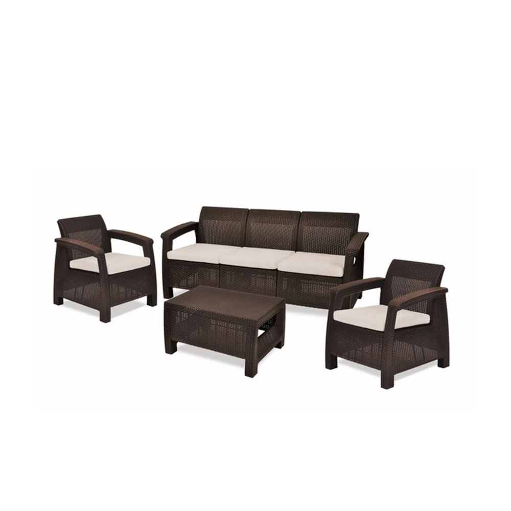 Set Living Terraza Resina 5 Piezas Keter Corfu