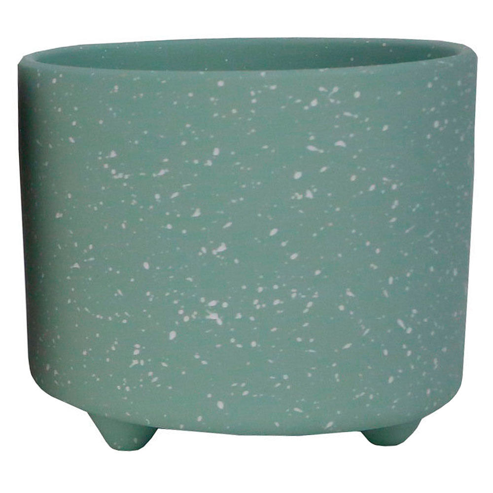 Maceta Cerámica 14 Cm Verde Snow Outzen