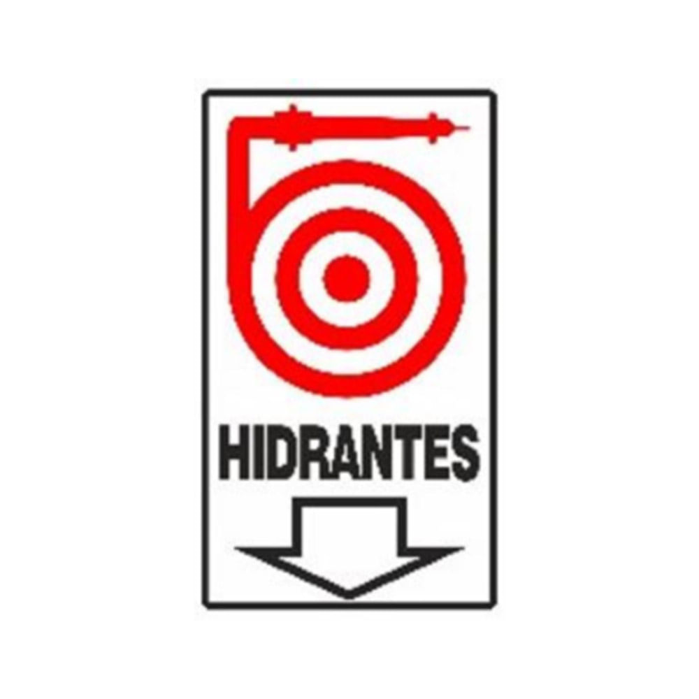 Cartel Señalización Hidrante Vinilo Autoadhesivo 10x17 Cm Randon