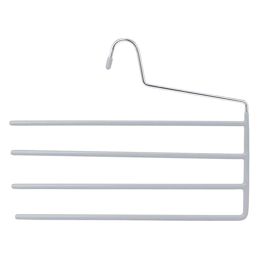 Colgador Pantalones Antideslizante 33x25.5 Cm Metal Blanco Cotidiana