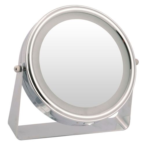 Espejo Metal con Aumento y Luz