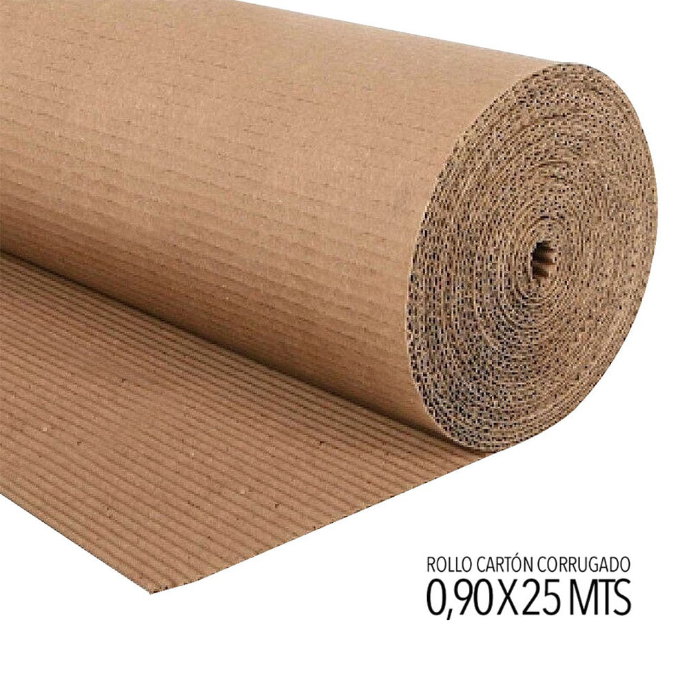 Cartón Corrugado Protector 90 Cm X 25 Mts Lijas Argentinas