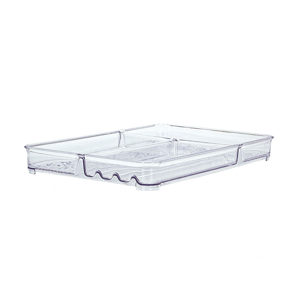 Organizador Cajón 3 Espacios 27x18x3 Cm Polipropileno Transparente Nitron