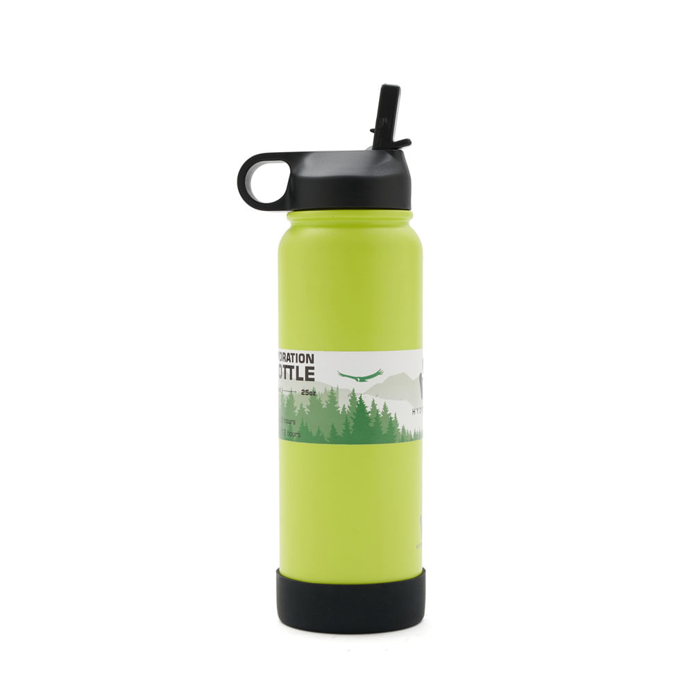 Botella Acero Inox 750 Ml Verde Lima Hydra Go