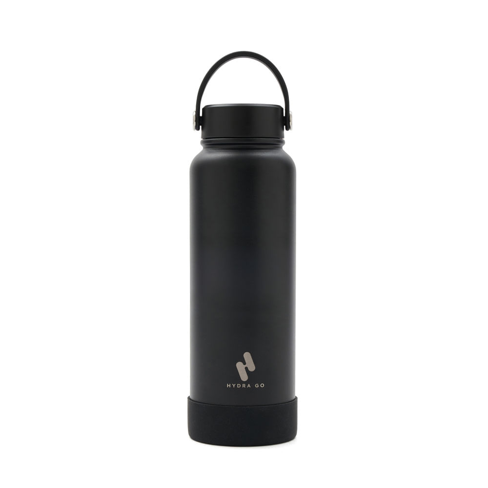 Botella Acero Inox 1000 Ml Negro Hydra Go