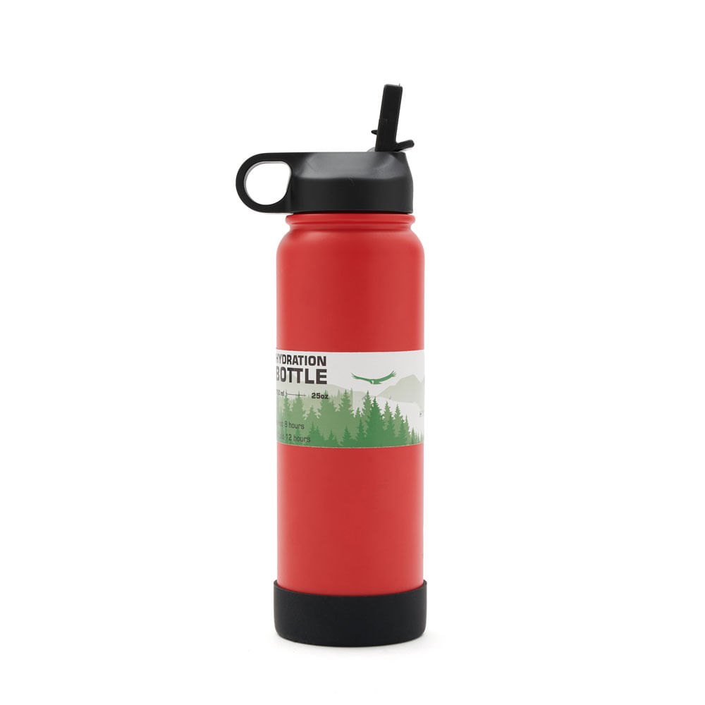 Botella Acero Inox 750 Ml Rojo Hydra Go