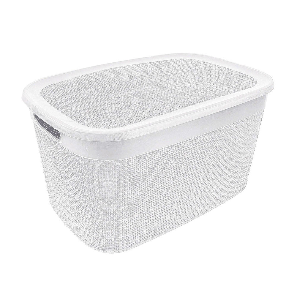 Caja Organizadora 34X18.7X24 Cm 10.8 Lts Polipropileno Blanco Nitron