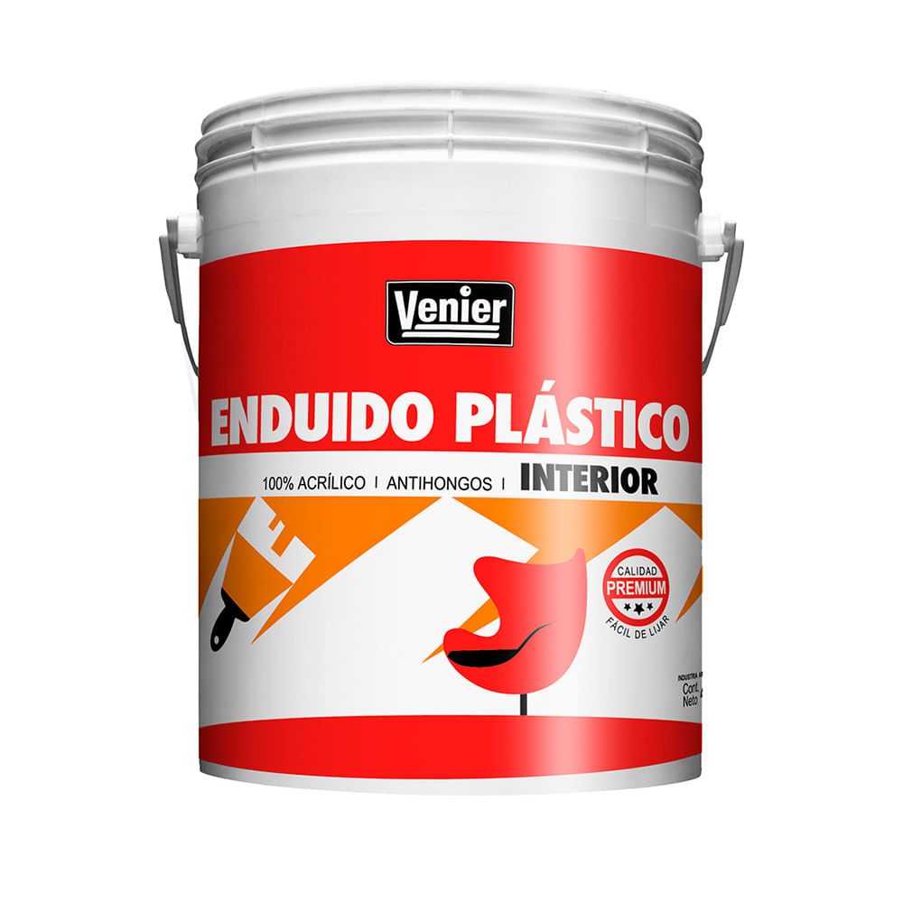 Enduido Interior Blanco Mate 4 Lts Venier