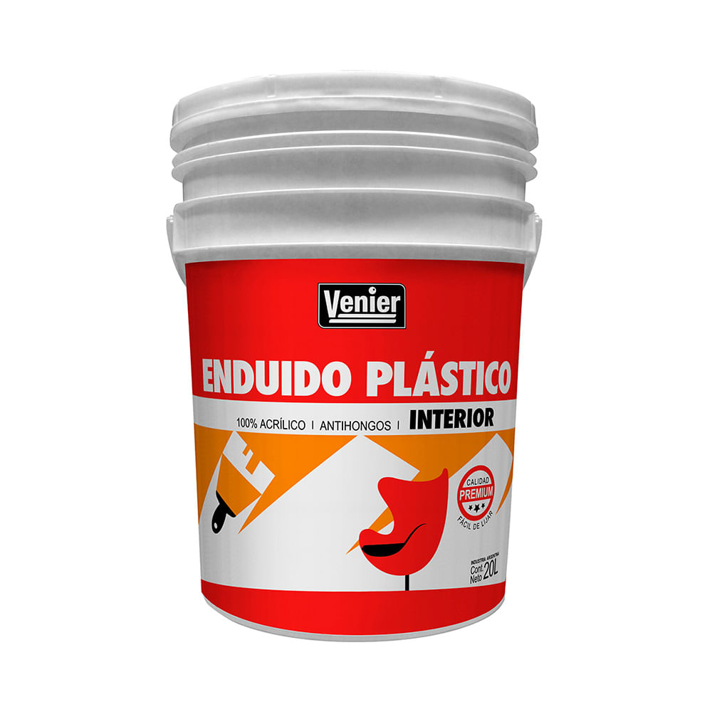 Enduido Interior Blanco Mate 20 Lts Venier