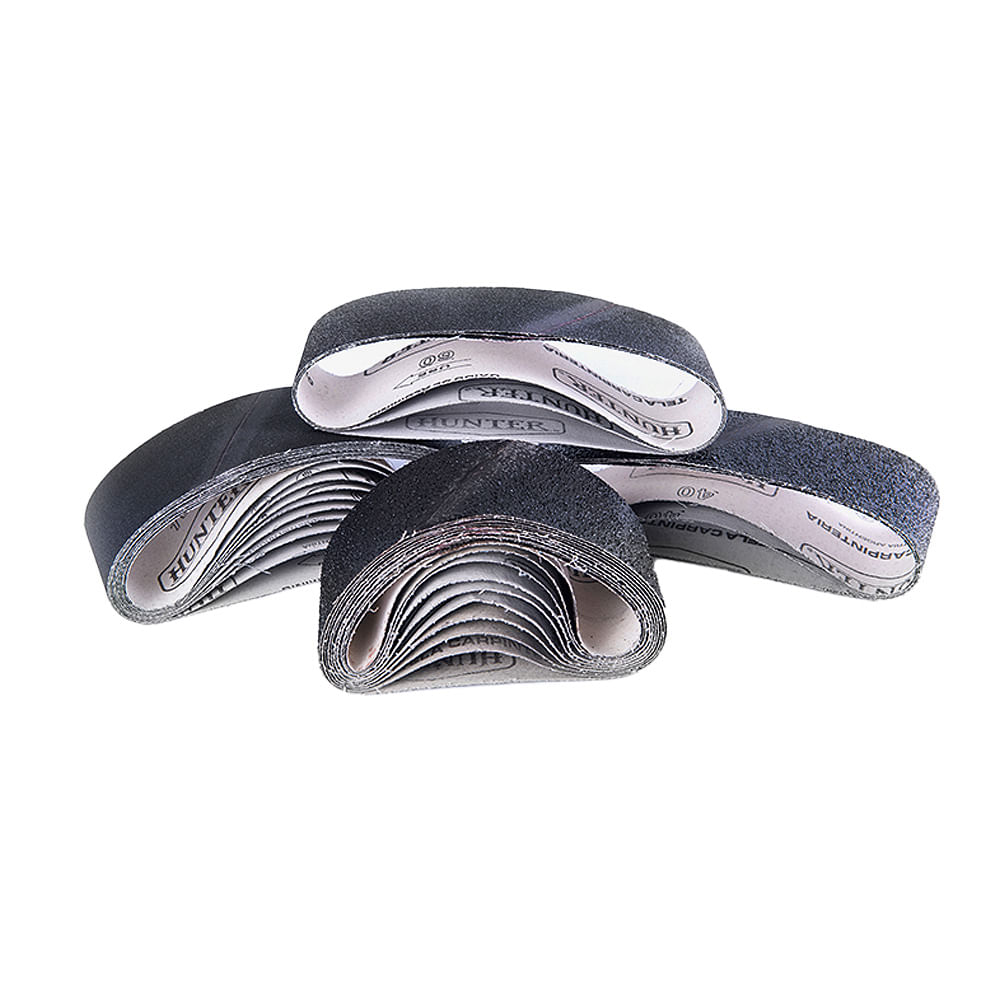 Bandas de Lija 75X533 Mm Grano 60 2 Piezas Hunter
