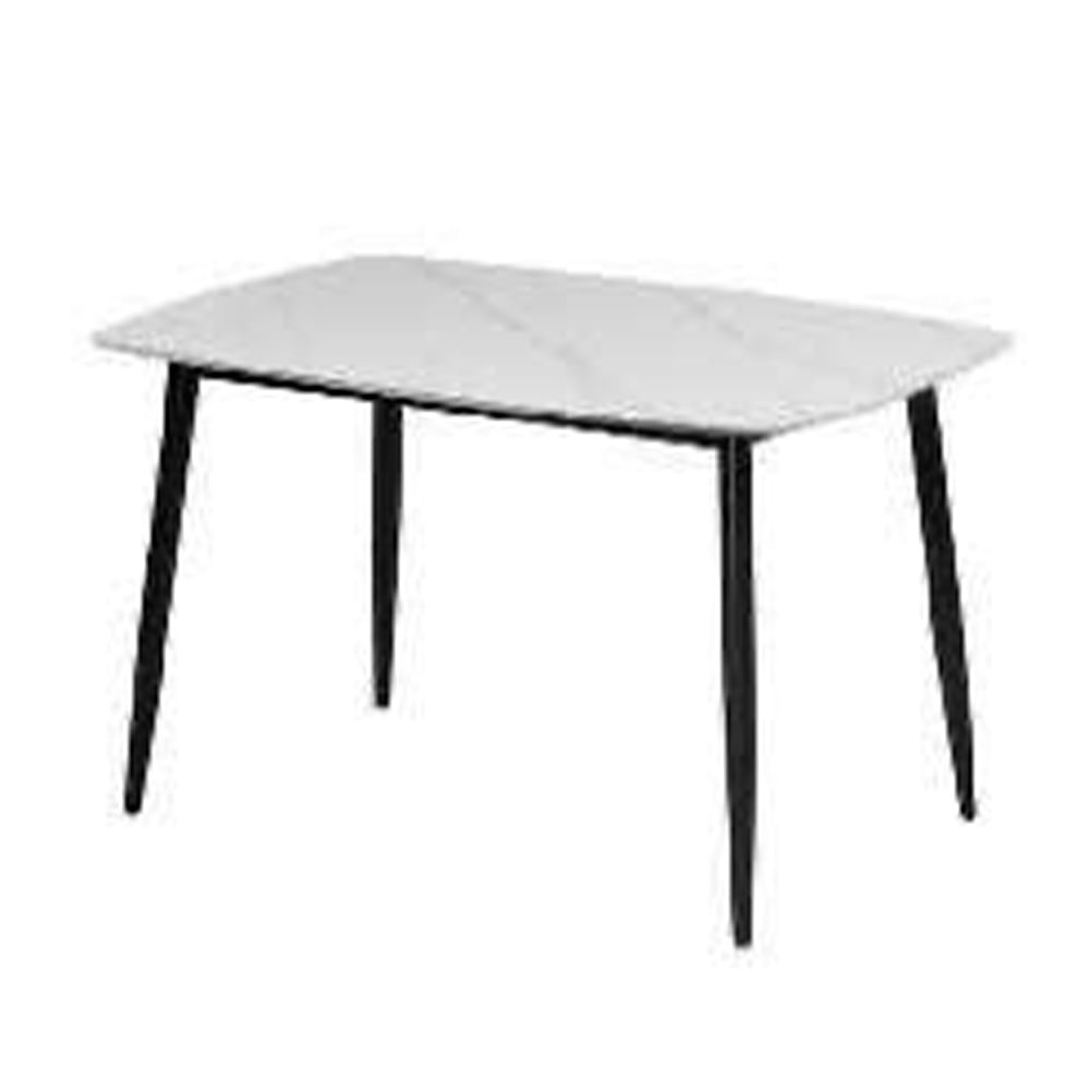 Mesa 120x75x80 Cm Porcelanato Blanca Decototale - Easy
