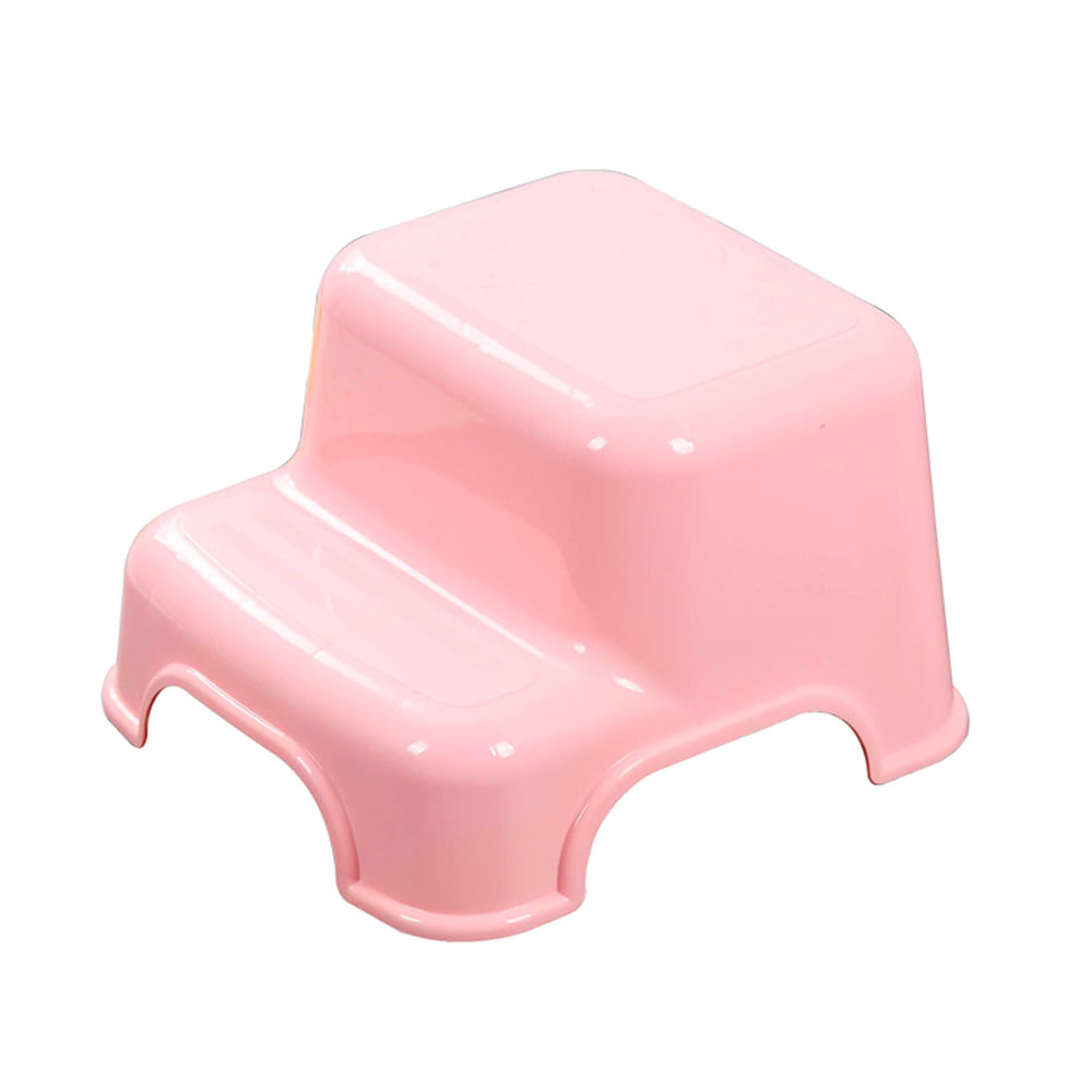 Banquito 2 Escalones 32x25x22 Cm Plástico Rosa Dansk - Easy