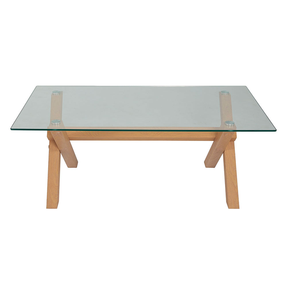Mesa Ratona 44x110x60 Cm Vidrio Natural Cruz M+Design