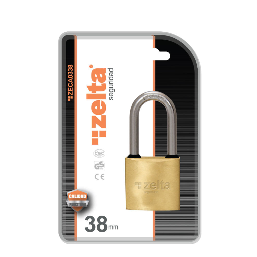 Candado Acero Arco Alto 30 Mm Amarillo Zelta - Easy