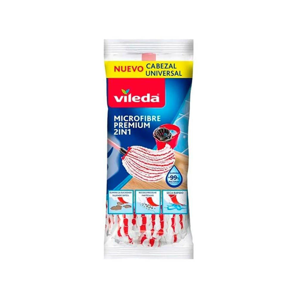 Repuesto Mopa Microfibra Premium 2 en 1 Universal Vileda