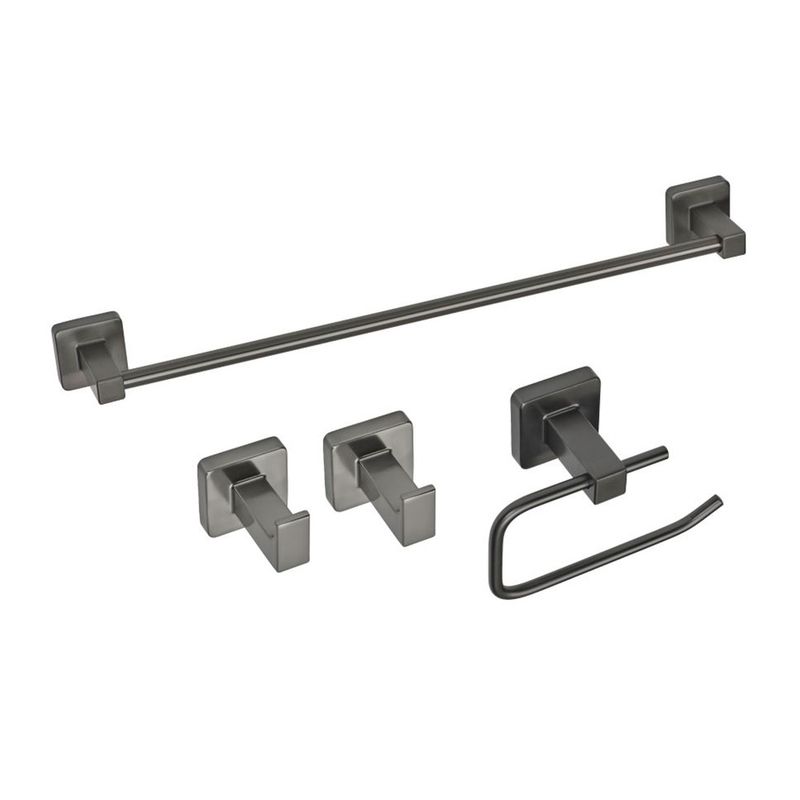 Set-Accesorios-De-Baño-4-Piezas-Grafito-Cube-easy