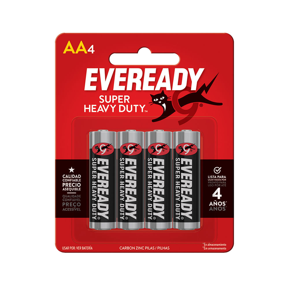 Pila Super Heavy Duty AA 4 Un Eveready