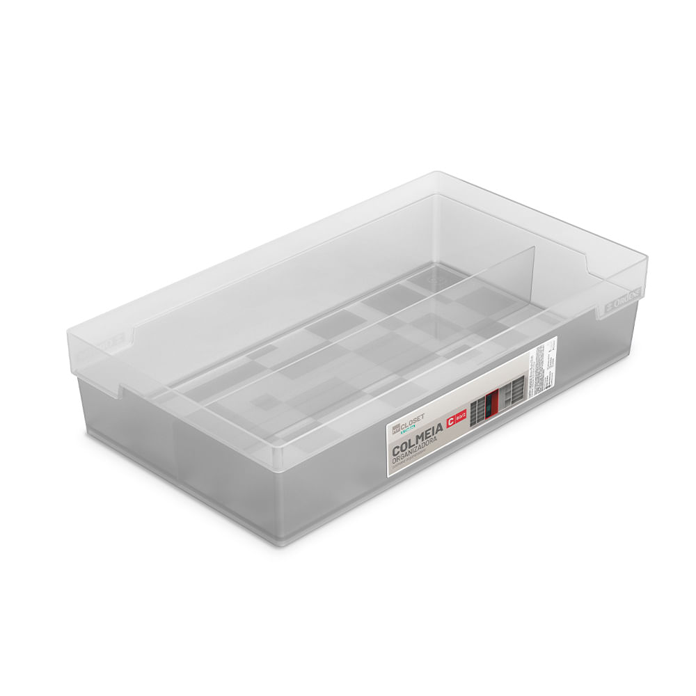 Organizador Cajón 20x35x75 Cm Plástico Cristal Ordene