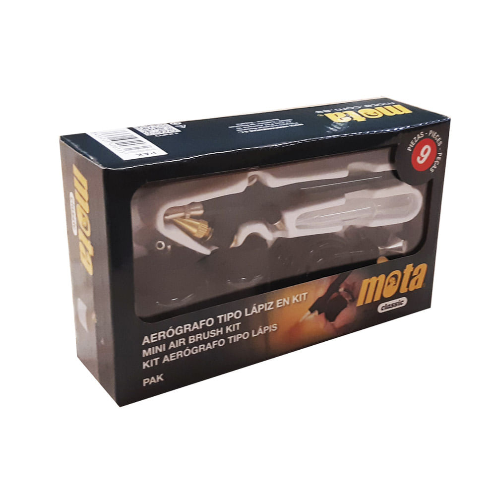 Kit Aerógrafo Tipo Lapiz con Manguera 1.5 Mts Pak Mota