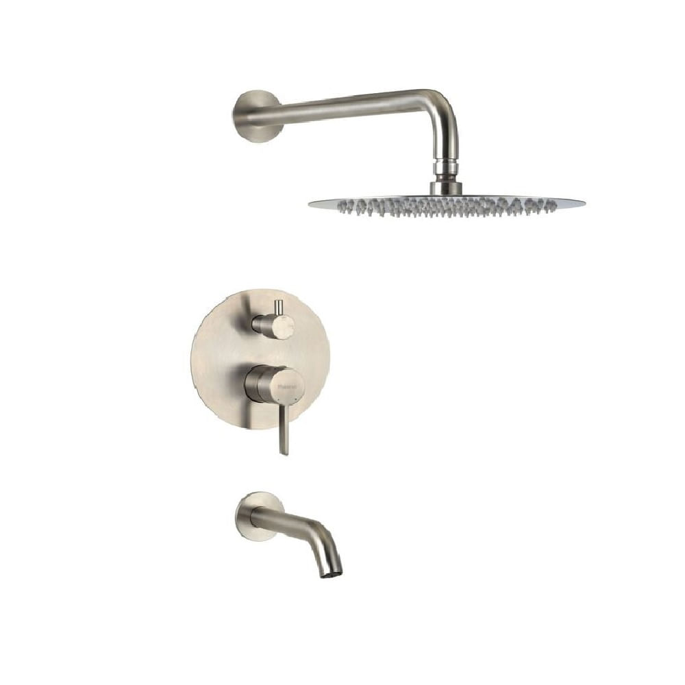 Grifería Ducha Monocomando Acero Pulido Steel Peirano