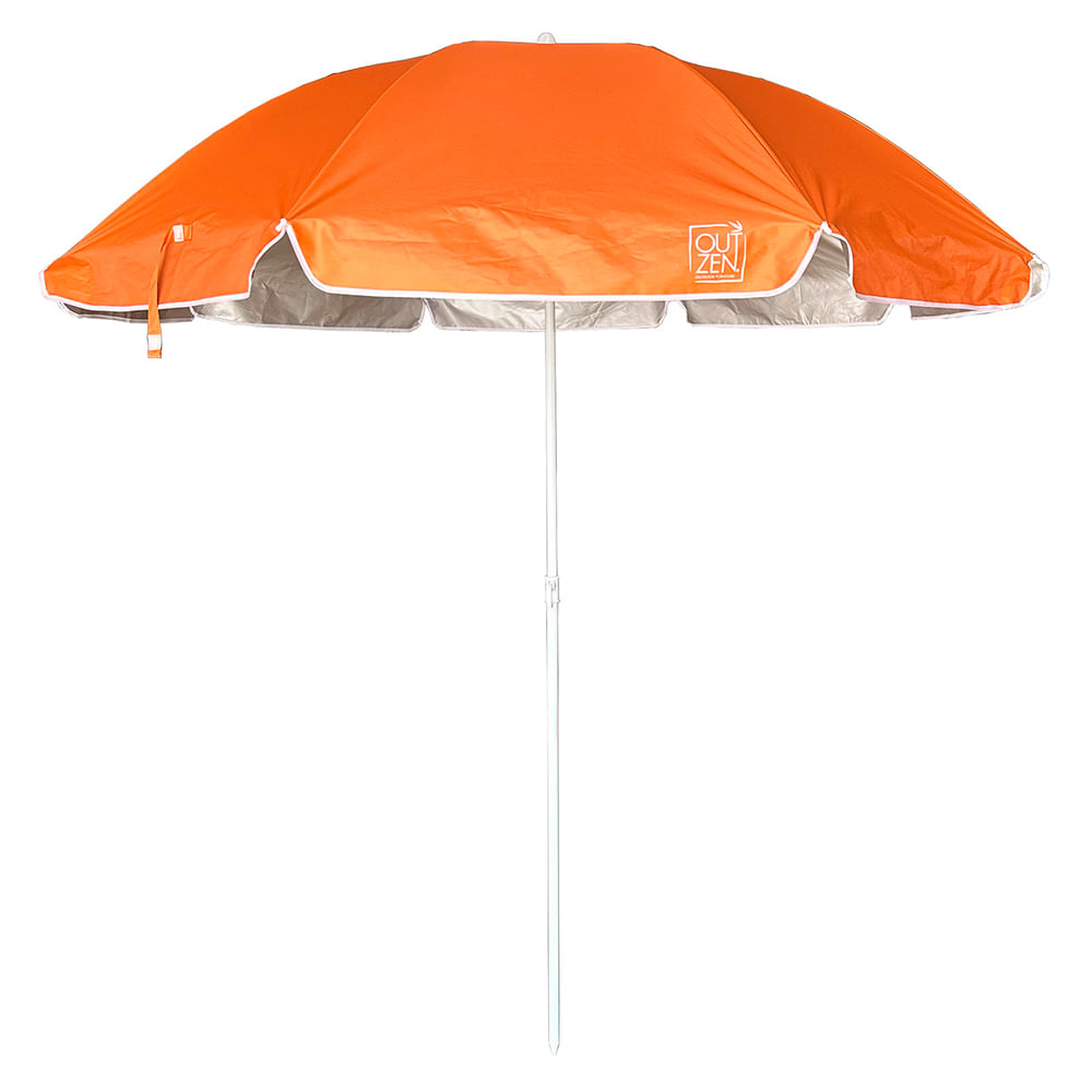 Sombrilla de Playa Nylon 168x202 Cm Naranja Outzen