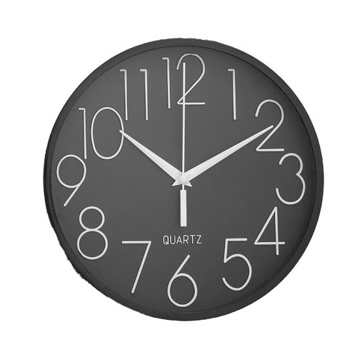 Reloj De Pared Negro 25x24x4 Cm M+Design