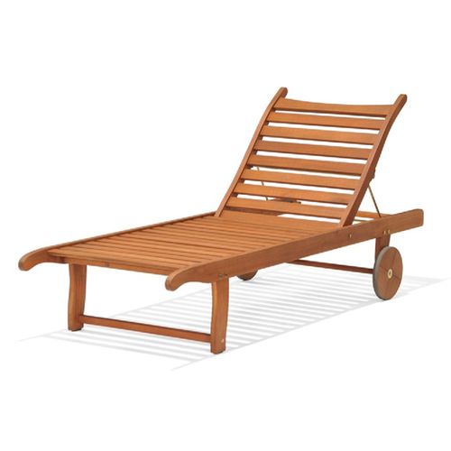 Reposera Madera Eucalipto 190x83 Cm Marrón Natural Midtown Phuket