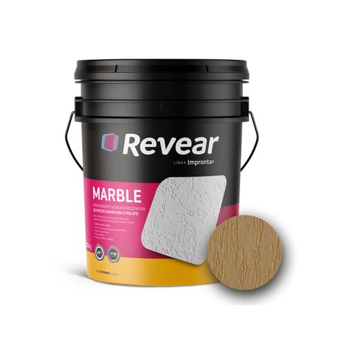 Revestimiento Acrílico Marble 38x32 Cm Beige Nuez Revear