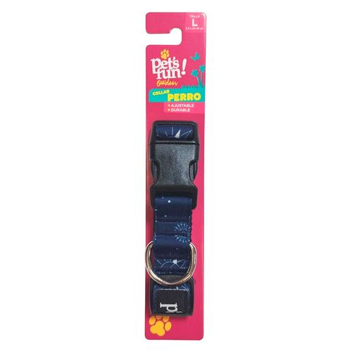 Collar para Perro Talle L Azul Astros Pet'S Fun