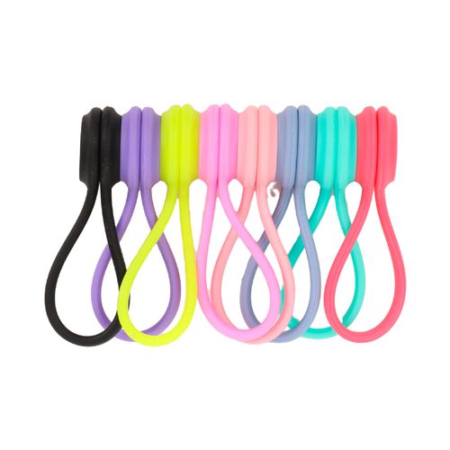 Set 8 Clips Magnéticos Organizador Cables Multicolor Cotidiana
