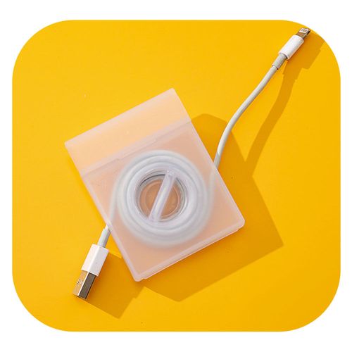 Organizador Cables Enrollable Transparente Cotidiana