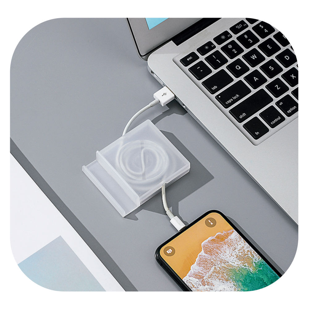 Organizador Cables Enrollable Transparente Cotidiana - Easy