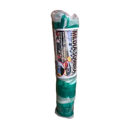 Media Sombra Precortada Verde y Blanco 4,2X5 Mts Cec