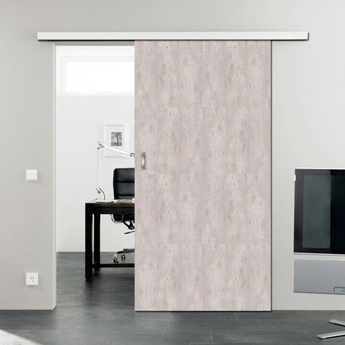 Puerta Corrediza Proteus Concreto Tablero Melamínico 18 Mm Metropolitan 90X200