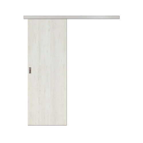 Puerta Corrediza 90 Cm Aluminio Blanco Corredera Externa Oblak