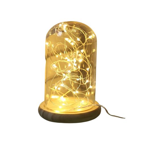 Velador Capsula Cristal Con Luces LED Hants