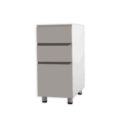 Cajonera 40x58x80 Cm Beige 3 Cajones Ambar ABC Muebles