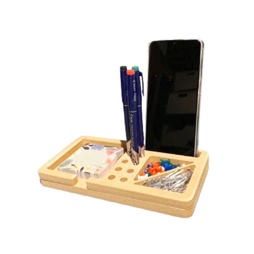 Organizador Escritorio 21x2x11 Cm Madera Marrón Productos Industriales del Sur